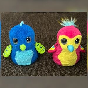 Hatchimals Spin Master Draggle Blue and Pink Interactive Small Toys Set of 2